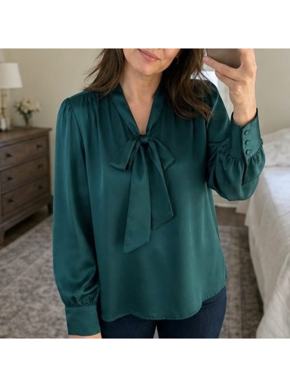 Rust Ruffle Blouse - Picture 2 of 6